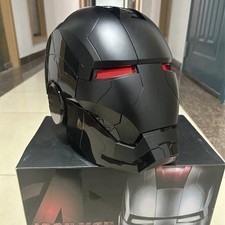 US 1:1 Black Iron Man MK5 Jarvis Deformable Voice Control Wearable Helmet Mask