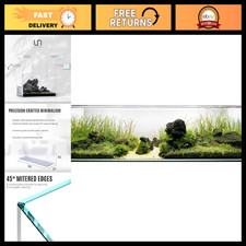 11.8GAL Rimless Fish Tank - Low Iron Glass, 6mm Thickness, Leveling Mat, 90  Mit