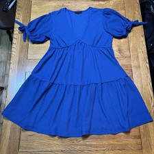 New Look Maternity Ladies Size 12 Blue Tunic/dress With Short Sleeves