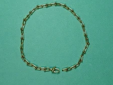 Designer 14k Yellow Gold Hardwear Small Link Chain Bracelet 7"