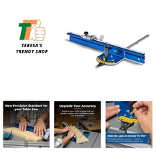 Table Saw Precision Miter Gauge System - Factory Calibrated - with Miter Gaug...