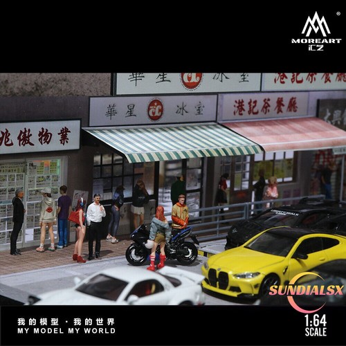 Diorama 1:64 Car Garage Model LED Lighting City Street View Building Scene Model - Picture 22 of 45