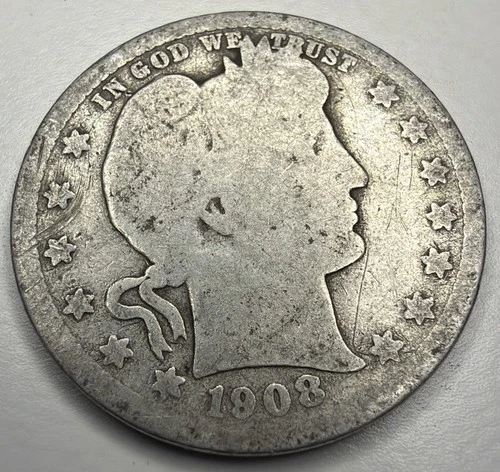 1908 D Barber Quarter T46