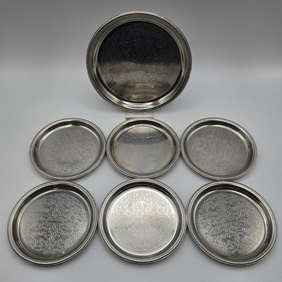 FISSLER 6 Glasuntersetzer + Flaschenuntersetzer Edelstahl 18/8
