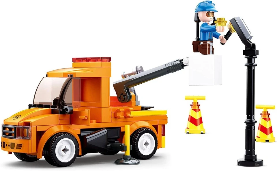 Sluban SL07169 Basket Crane Truck (122 Pieces)  Play Set Clamp Building Blocks C - Image 2 of 2