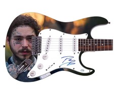 Post Malone Signed Autographed Custom Graphics Guitar ACOA