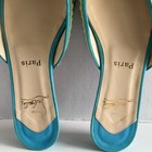 Christian Louboutin Vintage Peep Toe Embroidered Slides - New — photo 3