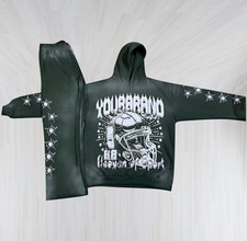 Men Tracksuit Set Jogger Unisex Clothing Casual Hoodie Trousers 2Piece Outfit