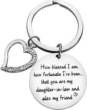 Daughter-in-Law Keychain Wedding Appreciation Jewelry from Mother-in-Law/Father-