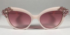 Kate Spade Sunglasses Karyna/S 0610 55mm Opal Pink Rhinestones Cat Eye New