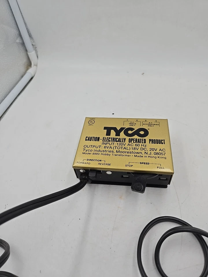 Vintage Tyco HO Scale 18v DC Transformer Power Pack w/ AC Accessory  - Image 3 of 4