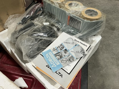 #ad delta model no 36836 4 speed three roller stock feeder stand and equipment NEW $1200.00