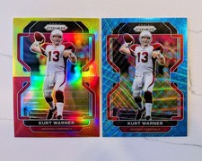 (2) 2021 Prizm KURT WARNER #/39 SP Asia Red Yellow #/199 Wave🔥Cardinals Legend