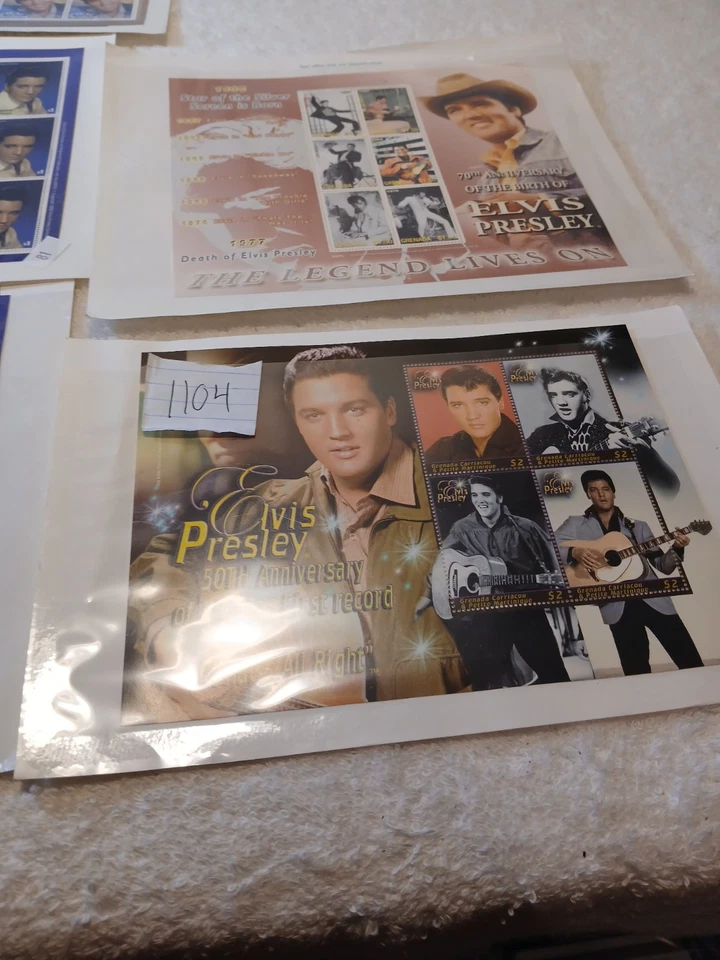 elvis presley stamps sheet. 18 1 Dillard's Stamps 50 Th Anniversary Of Elvis 1st - Image 4 of 4