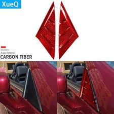 Red Dry Carbon Fiber Side A-pillar Spoiler Cover For Benz Slk Slc R172 2011-2019