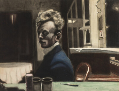 Léon Spilliaert - Self Portrait (1908) Side Profile- 17'' x 22'' Fine Art Print
