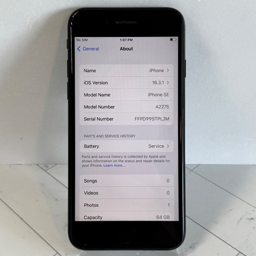 Apple iPhone SE 2nd Gen 64GB A2275 Black #H504 - Afbeelding 3 van 14