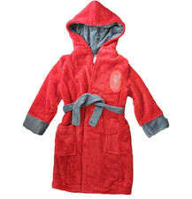 Image of Boys Official Licensed Liverpool Football Club Hooded Fleece Dressing Gown Robe