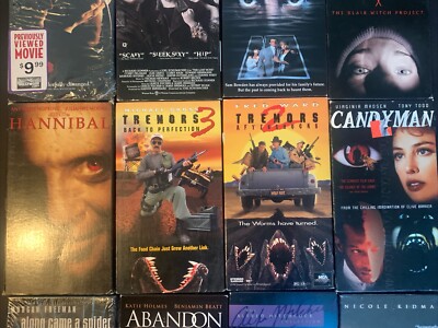 12 VHS Horror Lot, Lost Boys, Candy Man, Blair Witch, Psycho