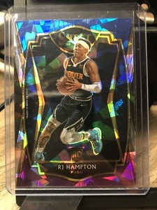 RJ HAMPTON - 2020-21 SELECT BLUE WHITE PURPLE CRACKED ICE Premier Level PRIZM!