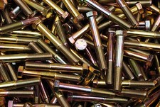 (40) Grade 8 Hex Head 7/16-20 x 3 Cap Screws Bolts Fine Thread Yellow Zinc