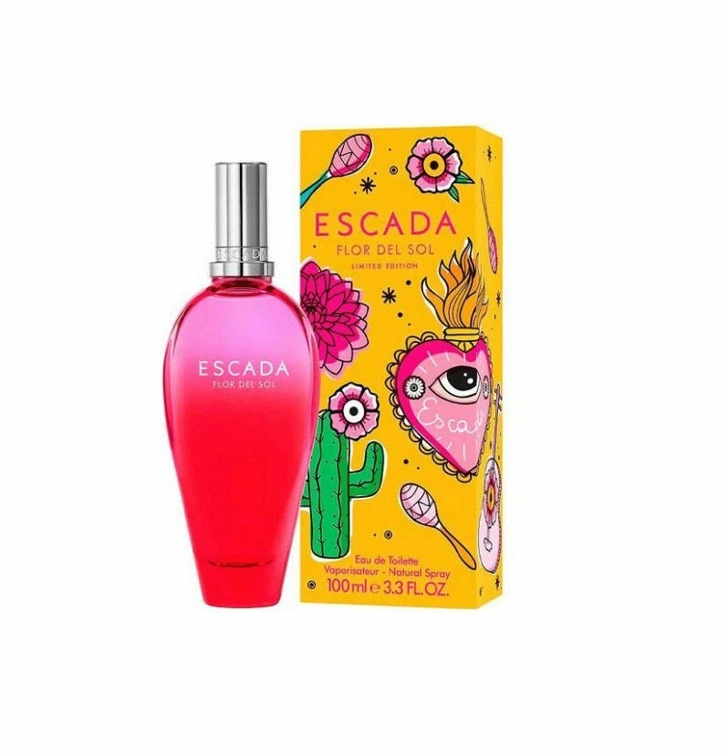Escada Flor Del Sol 3.3 oz EDT spray womens perfume Limited Edition 100ml NIB