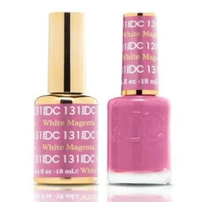 DND DC Soak Off Gel Polish + Matching Nail Lacquer - #131 White Magenta