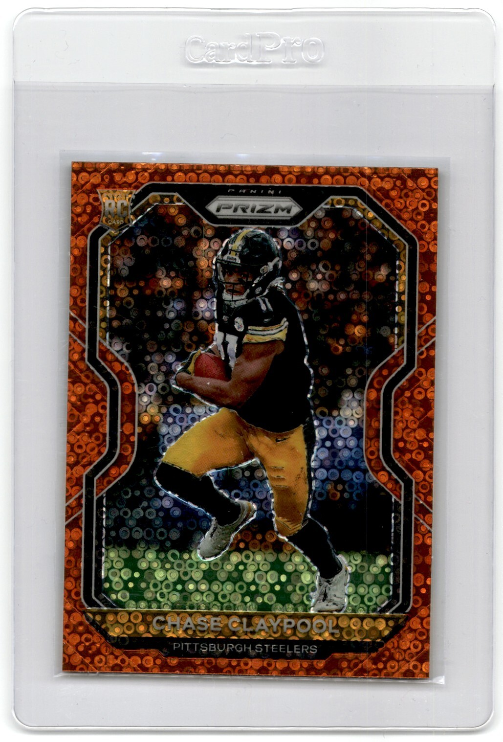 2020 Prizm Chase Claypool Orange Disco Rookie RC #392 Steelers (B)