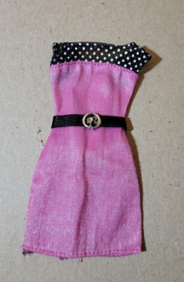 Fashionistas Barbie Doll Clothes Hot Pink Dress 1980's 1990's CB4