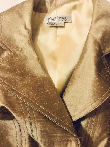 KAY UNGER New York 100% Silk Aztec Southwest Tie Front Jacket Size 10 EUC - Picture 9 of 12