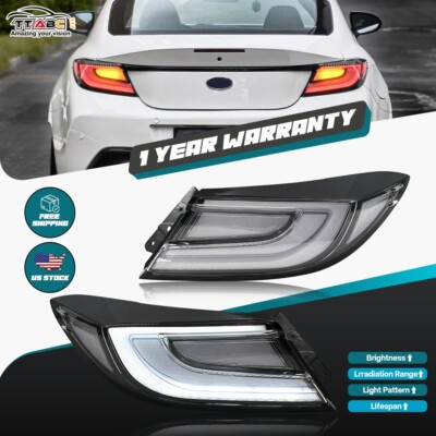 Pair LED Rear DRL Brake ＆ Tail Lights For 2022-24 Toyota GR86 Subaru BRZ ZN8 ZD8