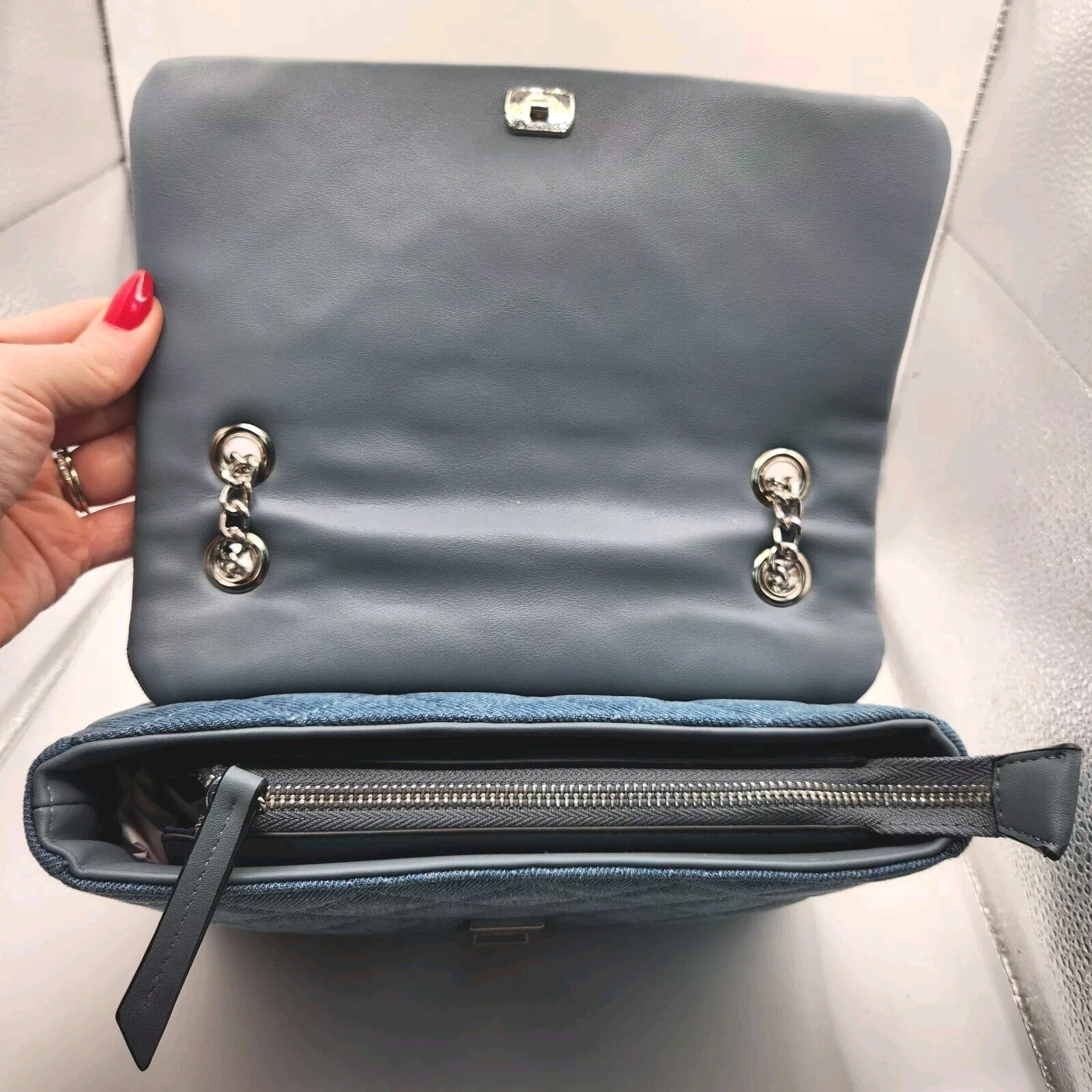 Borsa a tracolla Mario Valentino blu chiaro jeans Unica colore denim