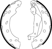 ATE Bremsbackensatz Mit Hebel Hinten (03.0137-0393.2) FüR Smart Cabrio Fortwo
