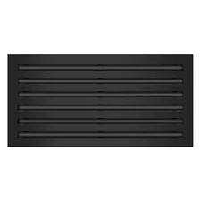 24x12 Modern AC Vent Cover - Decorative Black Aluminum Air Vent - Standard Li...