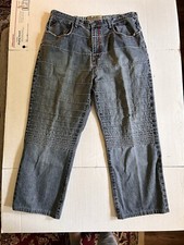 AKADEMIKS Y2K 0100964 Skater Urban Stitched Baggy Wide Leg jeans