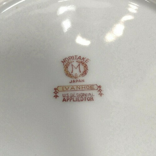 2 Ivanhoe Noritake Japan flache Sahne Suppenschüssel & Untertasse Sets um 1918 SELTEN VTG - Bild 9 von 12