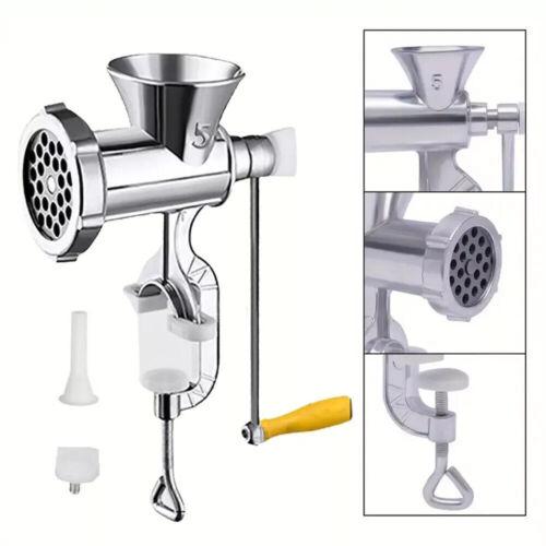 Meat Grinder Mincer Stuffer Heavy Duty Manual Sausage Filler Sauce Maker Machine - Picture 13 of 21