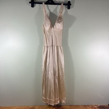 Vintage Olga Fitted Slip Bra Dress 34B Lingerie Invisible Touch Bodysilk Ballet