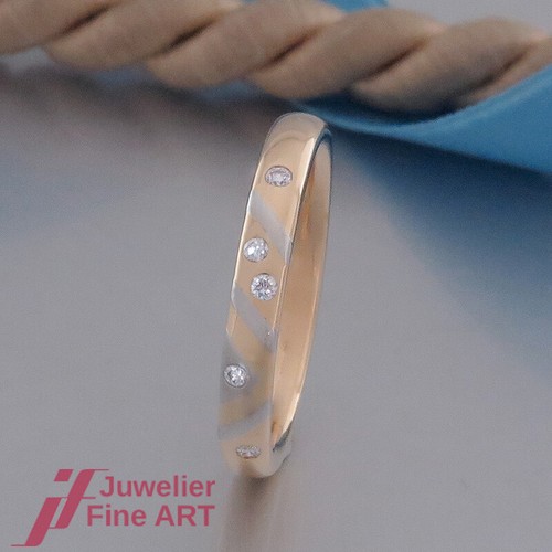 DEITER-Brillant-Trauring/Partnerring/Ehering-18K/750Gold/950Platin-5 Brillanten - 第 1/6 張圖片