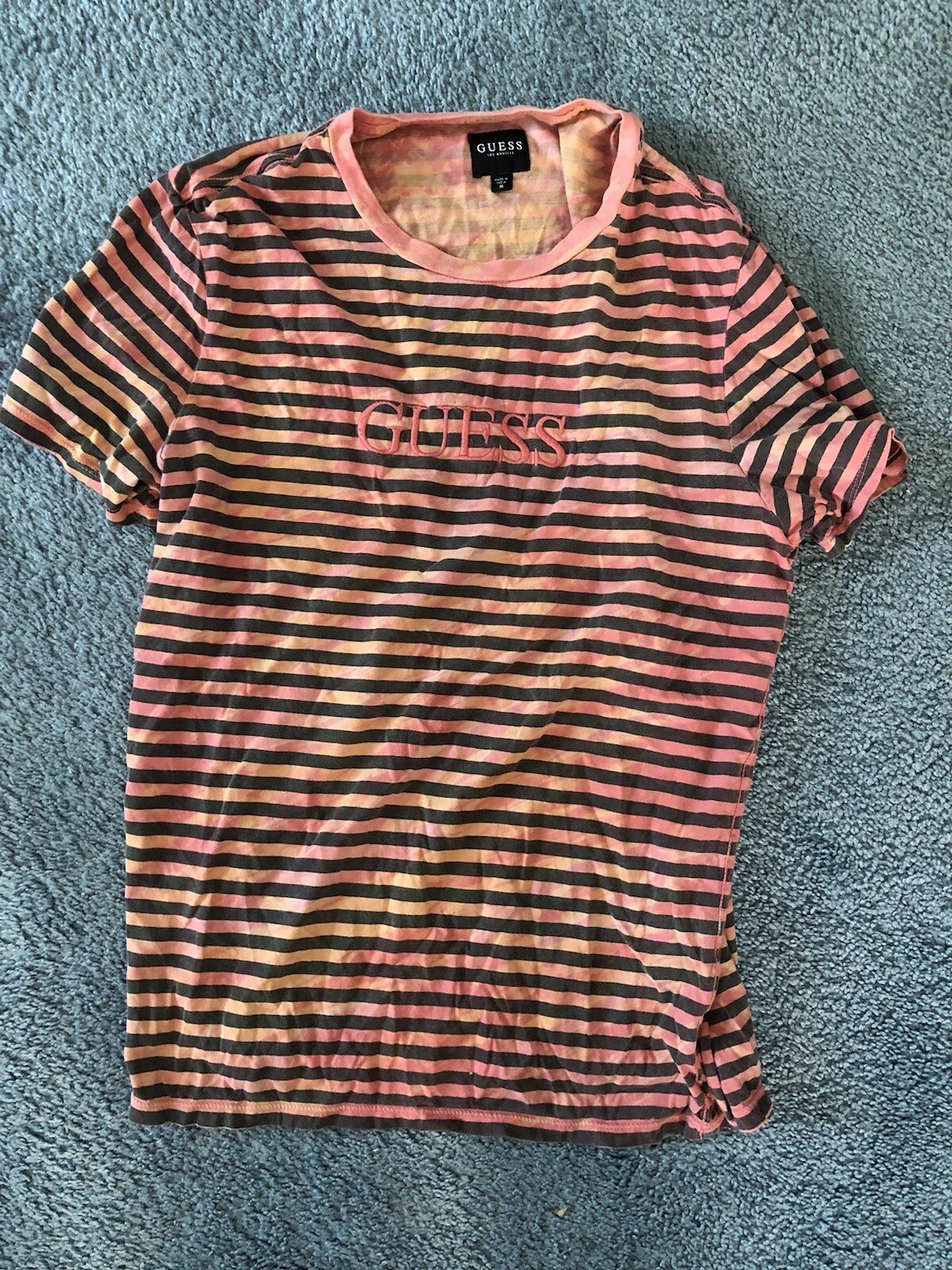 guess red striped shirt