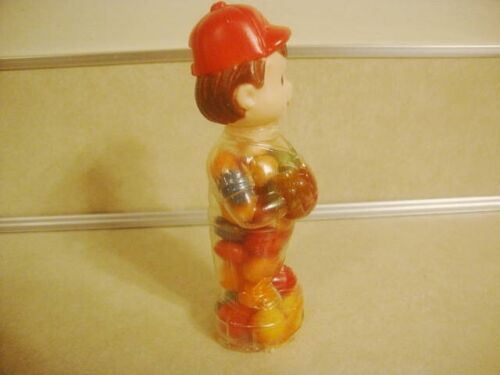 Vintage E Rosen Ball Junge KUNSTSTOFF Süßigkeiten Behälter Baseball Spieler Sammlerstück! - Bild 4 von 5
