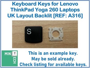 Tastatur Ersatz Tasten für Lenovo ThinkPad Yoga 260 Laptops UK Layout Hintergrundbeleuchtung