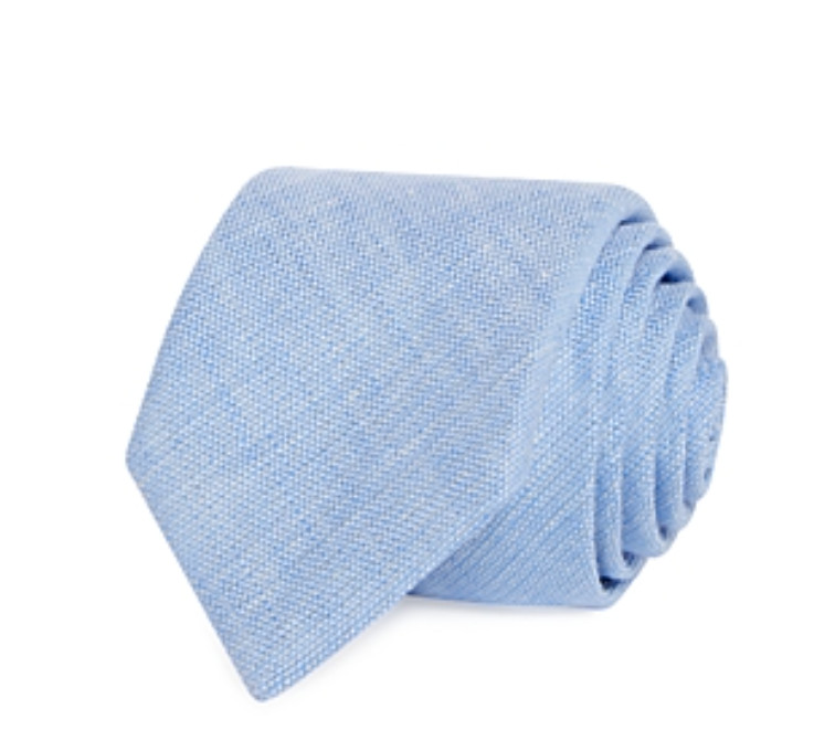 НОВЫЙ галстук-скинни из плотного льна с текстурой W TAGS Zegna пастельно-голубого цвета один размер 28590₽