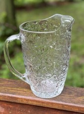 VTG Princess House Fantasia Pitcher, #546, Crystal Floral Pitcher