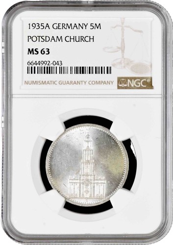 1935 Germany 2nd President Paul von Hindenburg Silver German 5