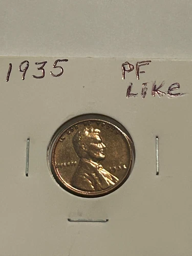 1935 Lincoln Wheat Cent Proof Like Red