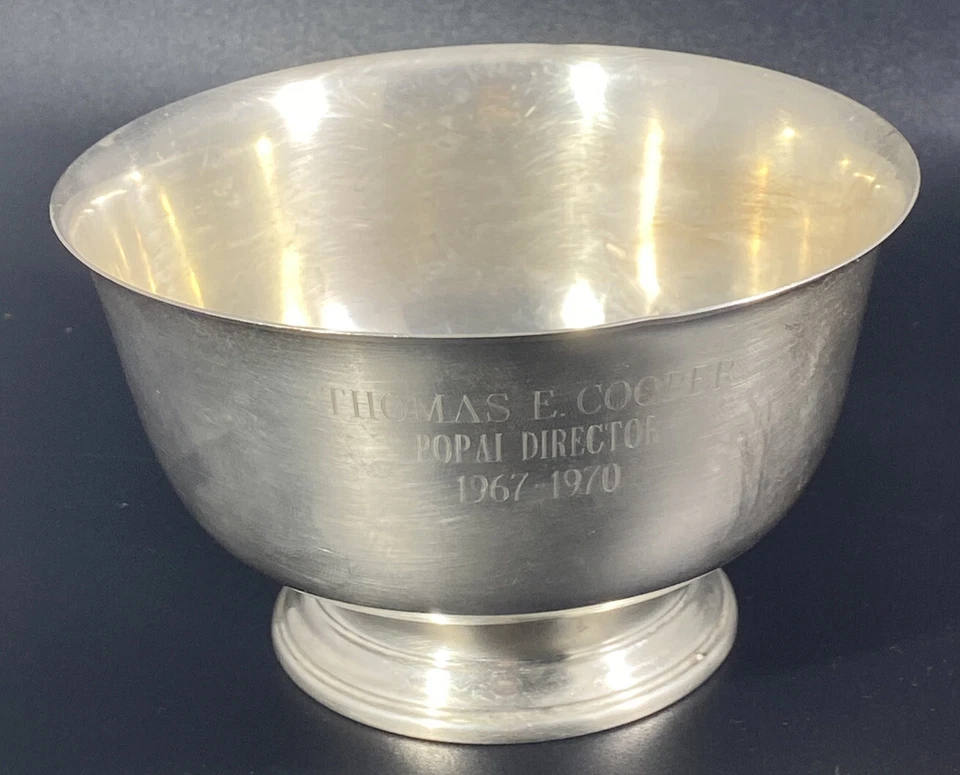 "CUENCO DE 3"" STERLING BY FINA EJEMPLAR PAUL REVERE 1768 FIRMADO" Foto 2 de 4