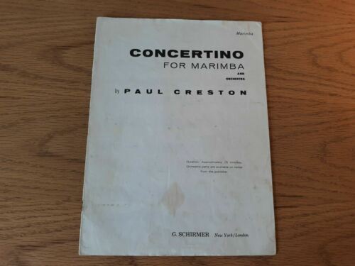 Concertino For Marimba Paul Creston Paperback G Schirmer - 第 1/4 張圖片