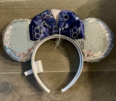 Minnie Mouse Ears Silver 100 Year Anniversary Edition - Collector\'s Item Disne.Minnie Ears Headband 100 Years Rare Mouse Chip&Dale  main image 4
