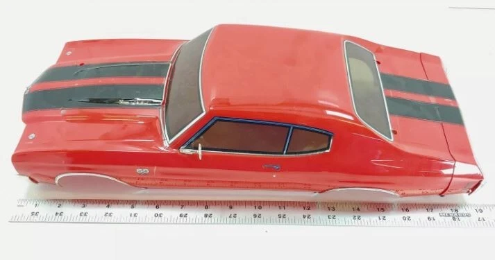 1970 Chevy Chevelle SS Body 1/10th RC Kyosho Fazer 454 LS6 Factory Painted Red - Image 4 of 4